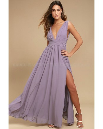 Heavenly Hues Dusty Purple Maxi Dress
